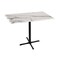 Holland Bar Stool Co 42" Tall OD211 Black Table Base 30" x 30" Foot 30" x 48" White Marble Top by the HollBar Stool Co. OD211-3042BWOD3048WM - alternate 1